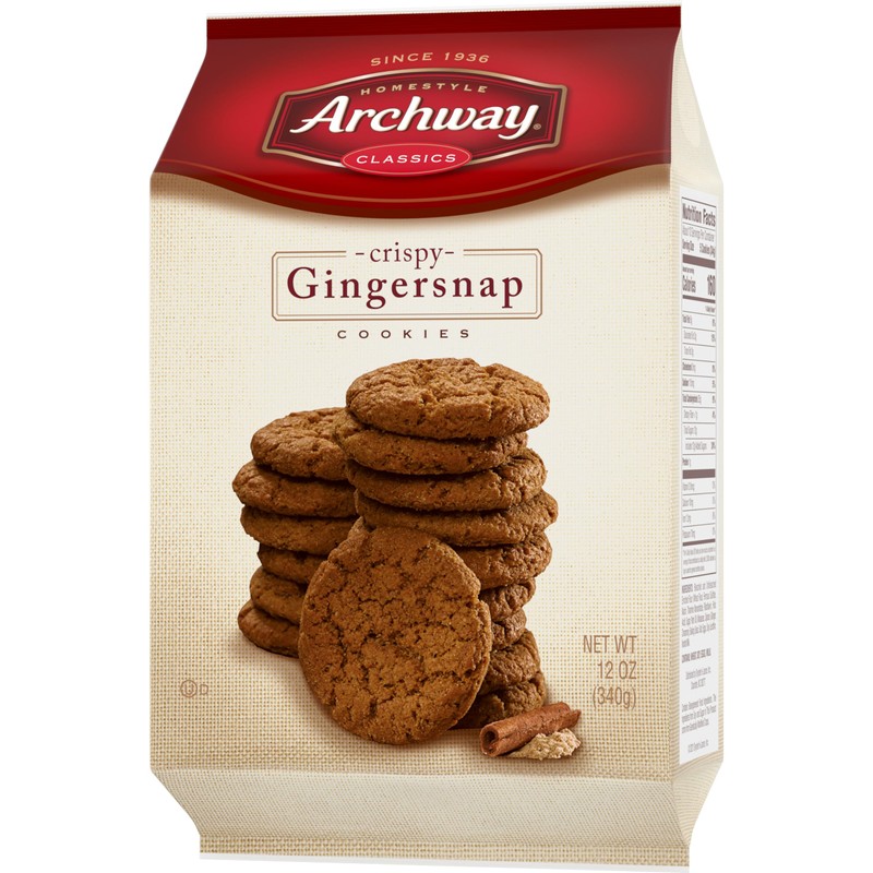 Archway Cookies, Crispy Gingersnaps Cookies, 12 Ounce