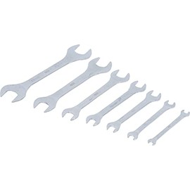 BGS 9019 Double Open-Ended Spanner Set, 6 - 23 mm, Extra-Flat, 7 Pieces