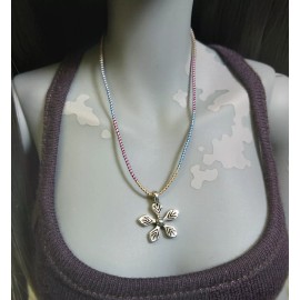 Kyle Lefort 1/3 Scale Smart Doll Sized Metallic Flower Pendant Necklace