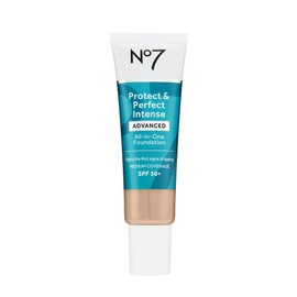 No7 Protect & Perfect Advanced All in One Foundation - Deeply Bronze - Age Defying Foundation Makeup with SPF 50 - Makeup Base Cream Helps to Reduces Redness & Blurs Visible Pores (30ml)
