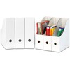 Simple Houseware White Magazine File Holder Organizer Box (Pack of