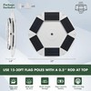 Aurolit Foldable Flag Pole Light Solar Powered, 1500 Lumen 36