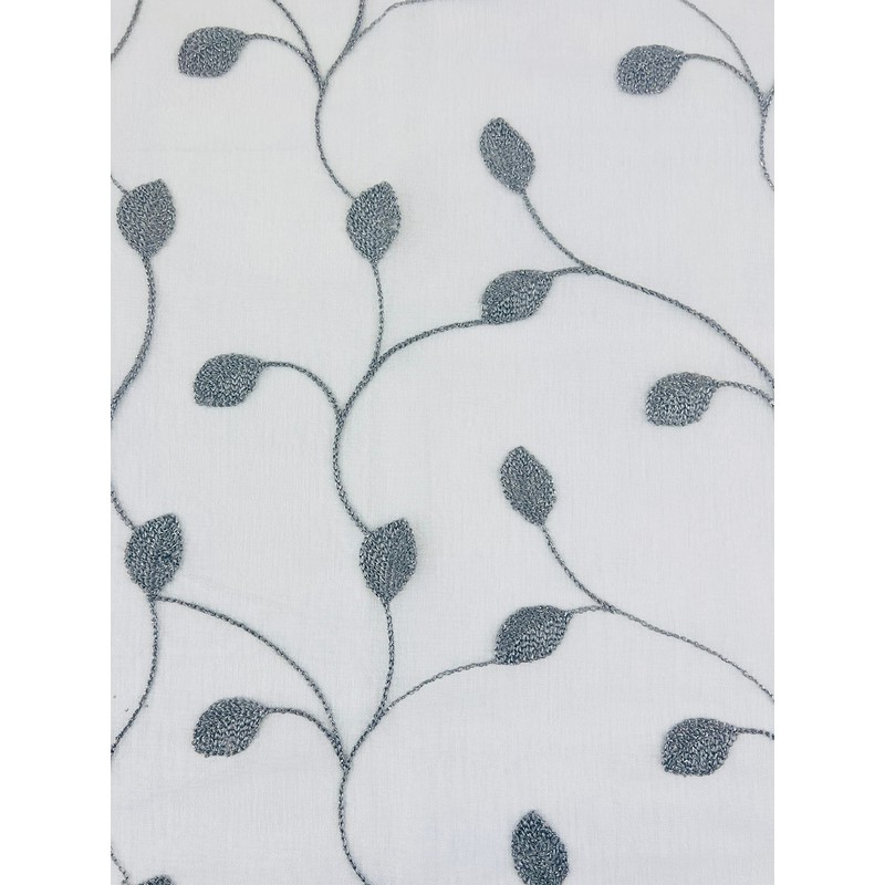 Serafina Home Decorative Sheer Fabric Shower Curtain for Bathroom: White