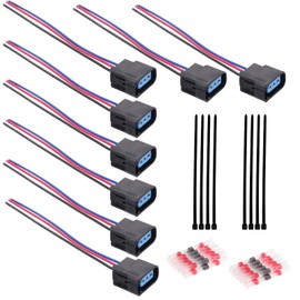MAMIKO 8 sets ignition coil connectors for Honda Accord Odyssey civic CRV compatible ignition coil harness plug 24 heat shrinkable tube terminals and 8 ties