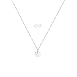 Elli Geo Basic Trend Women's Jewellery Set in 925 Sterling Silver, Metal, No Gemstone