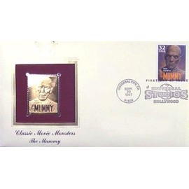 1995 22k Gold First Day of Issue Classic Movie Monsters The Mummy