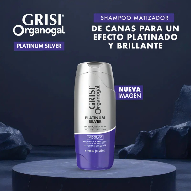 Shampoo Grisi Organogal Silver Canas Platinadas 400ml