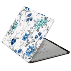 CoBak Case for Remarkable Paper Pro Color Tablet - Smart Auto Sleep/Wake Folio Lightweight Protective Case with Integrated Pen Holder and Pen Holder, for 11.8 Inch 2024 Release (Blue Plant)