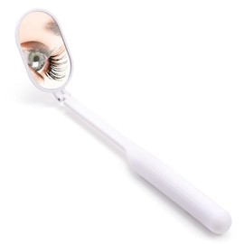Miuffue Lash Mirror for Eyelash Extensions, 2inch Foldable Eyelash Mirror for Easy Storage, Light-Weight Adjustable Makeup Mirror for Lash Tech Supplies, White