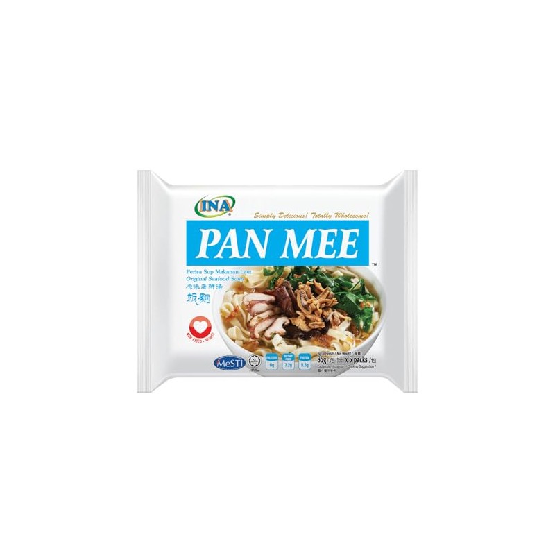 Ina Pan Mee Original Seafood Soup Noodles (Non Fried)
