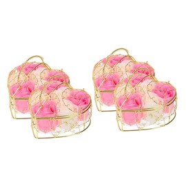 Gadpiparty 4 Boxes Soap Rose Soap Essential Oil Soap Floral Soap Floral Bath Soap Wedding Decoration Rose Petals for Bath Bridal Roses Rose Box Woman