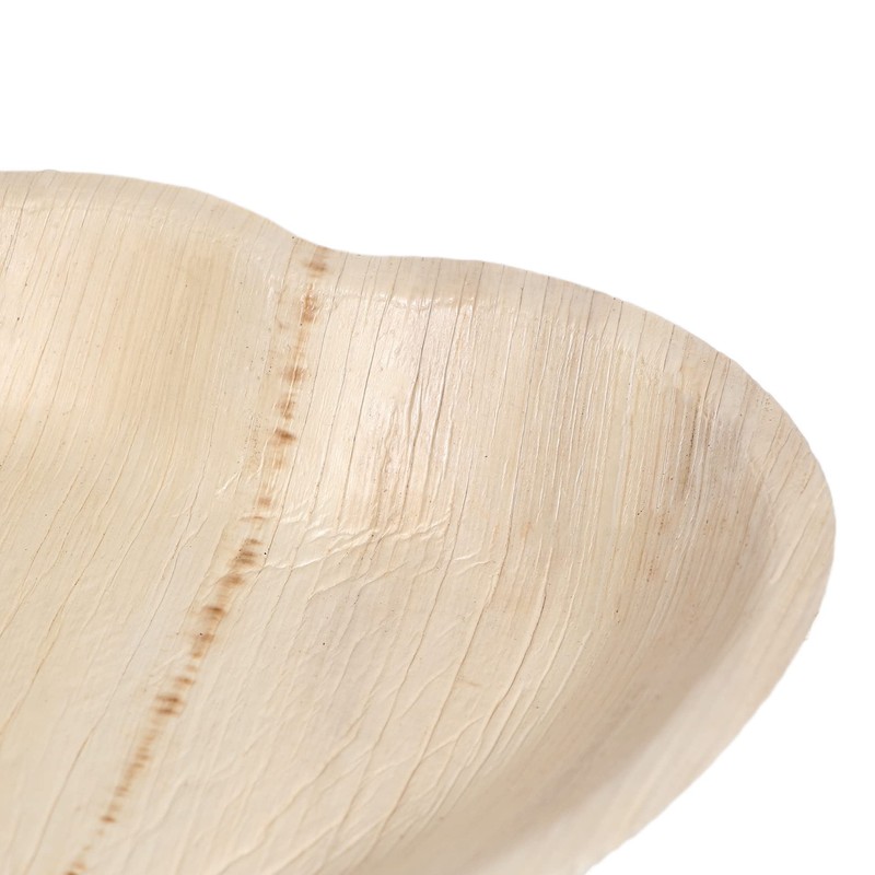 ECO Leaf | 16cm Heart Shape 25 Pack | Disposable