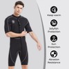 Lemorecn Wetsuits Mens Front Zip Neoprene 3mm Shorty Diving Suit(CA3016black-XL)