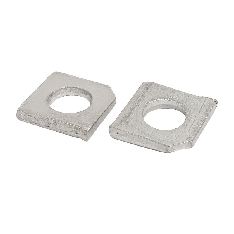 Sourcingmap M8 Stainless Steel Industrial Square Locking Bevel Washer Silver