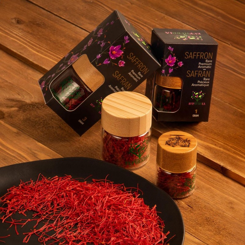 EUPHERBIA Saffron, Grade A+ All Red Saffron Threads, Pure, Premium,