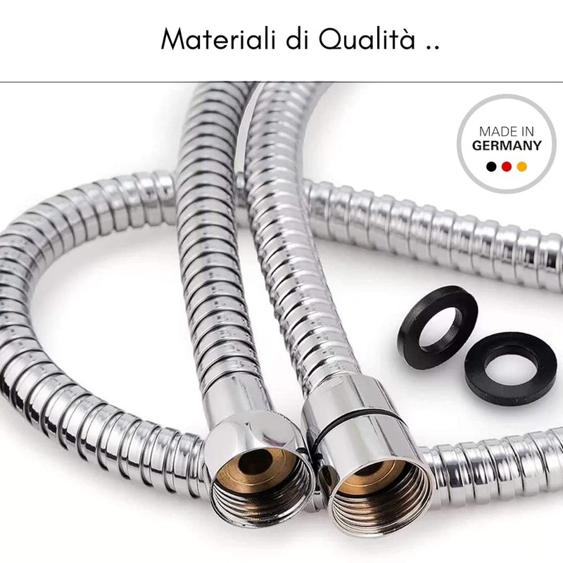 Schläfer 802690 Flexible Universal Stainless Steel Shower Hose with Universal
