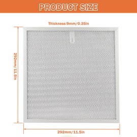 JAMHER 2 Pack S99010467 Range Hood Filter Replacement 5 Layer Aluminum Mesh Hood Grease Filter Fit for Broan Range Hood Filter BXT1 &Nutone AR1 series 99010467