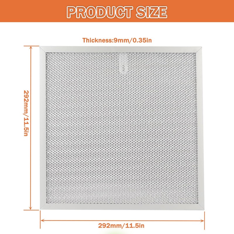 JAMHER 2 Pack S99010467 Range Hood Filter Replacement 5 Layer