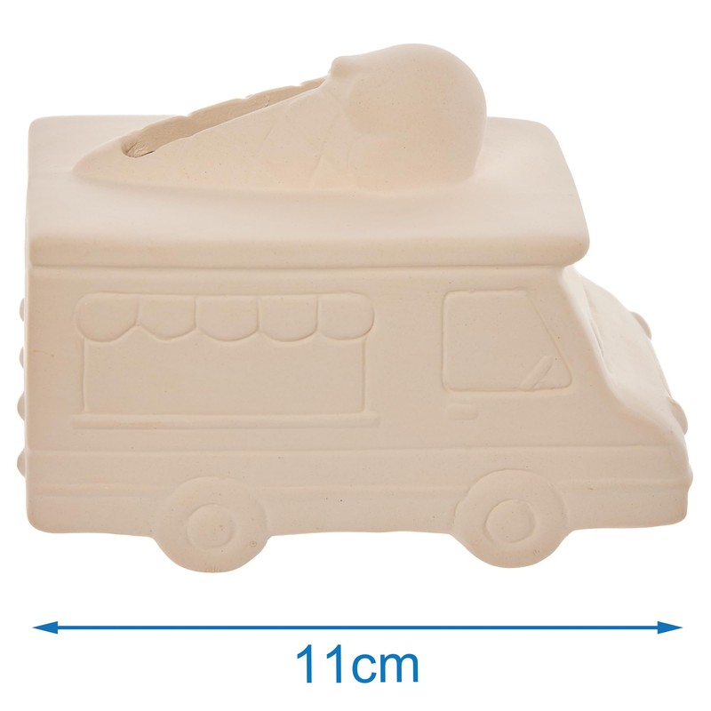 Baker Ross FX708 Ice Cream Van Ceramic Money Banks -