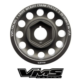 VMS RACING 05-06 Light Weight Billet Aluminum Crankshaft CRANK PULLEY Compatible with Acura RSX Type S DOHC K20Z1 2005-2006 4G63 Engines ONLY OEM SIZE (uses same belts)