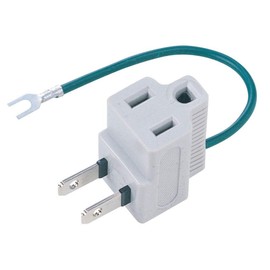 Sanwa Supply TAP-AD3LT 3-Prong to 2-Prong Adapter with Tracking Prevention