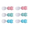 Baby Spoons Forks Set Short Handle Silicone Self Feeding Utensils