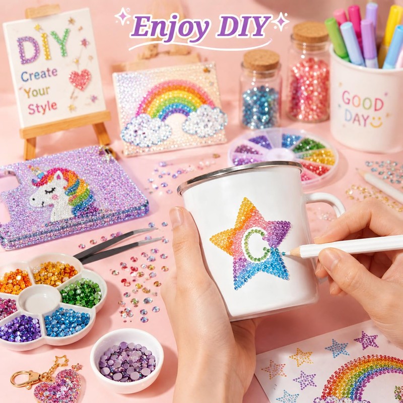 Rhinestones for Bedazzling Kit, 40000Pcs Multi-Color 3mm Resin Flatback Gems
