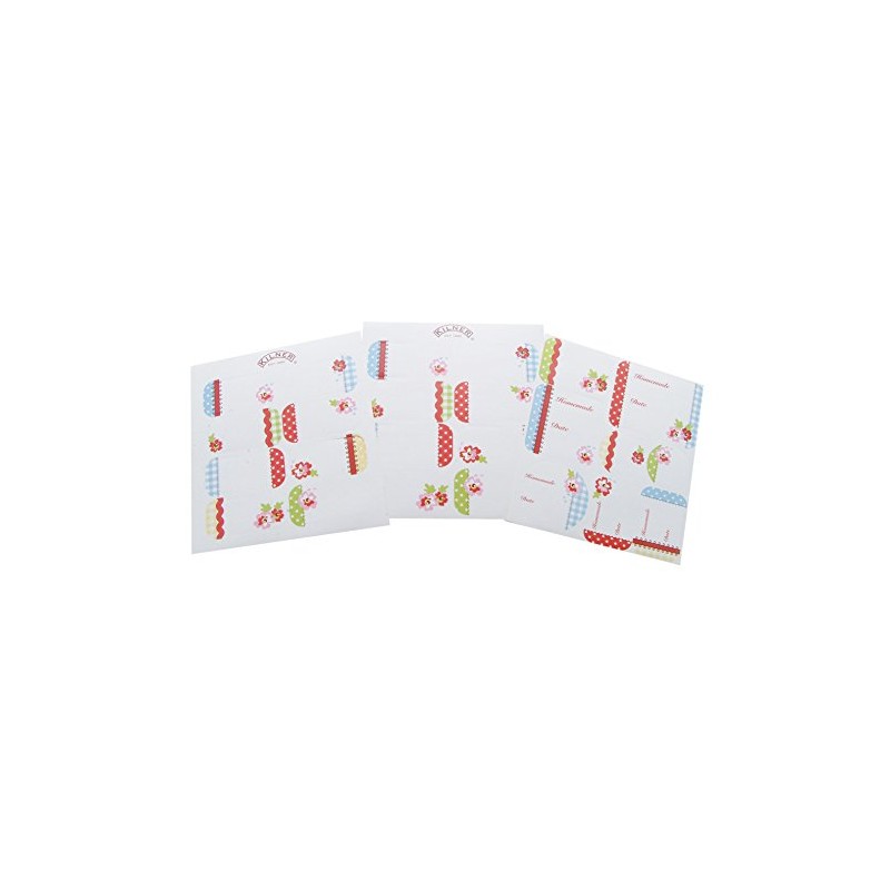 Kilner Haberdashery Jam Jar Labels, Pack of 24, Multi-Colour
