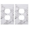 2 Pack - Meedasy Marble Pattern1 Gang Duplex Receptacle Wall