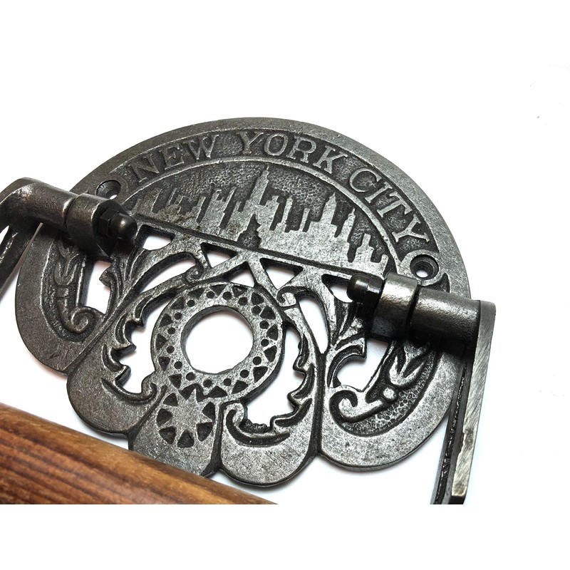 Antique Iron Toilet Roll Holder 'New York City' 150mm