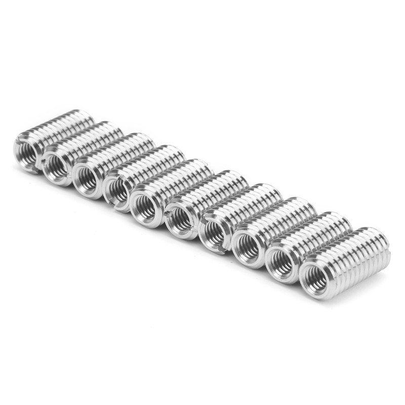 10Pcs Repair Nut Slotted Stainless Steel Thread Extension Reduce Sleeve