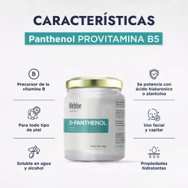 Hebbe Cosmetics D Pantenol Puro Uso Cosmético Piel Cabello Panthenol 250g