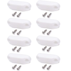 CALPALMY (4 Pairs) Magnetic Baggage Door Catch and Holder Kit - White RV Storage Door Latch Perfect Alternative for Plastic Spring Clips for Use in Campers and Motor Homes