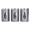 3Pcs Storage Jar Stainless Steel Food Tea Nut Container with