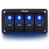 Nilight Aluminum Rocker Switch Panel Toggle Dash 5 Pin for
