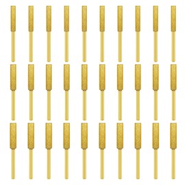 30 Pcs Gold Diamond Chainsaw Sharpener Bits, High Hardness Titanium Plated Grinding Tool for Electric Chain Saw, Chainsaw Sharpening Kit for Chain Saw Stone Jewelry Wood, 5/32", 3/16", 7/32" (Gold)