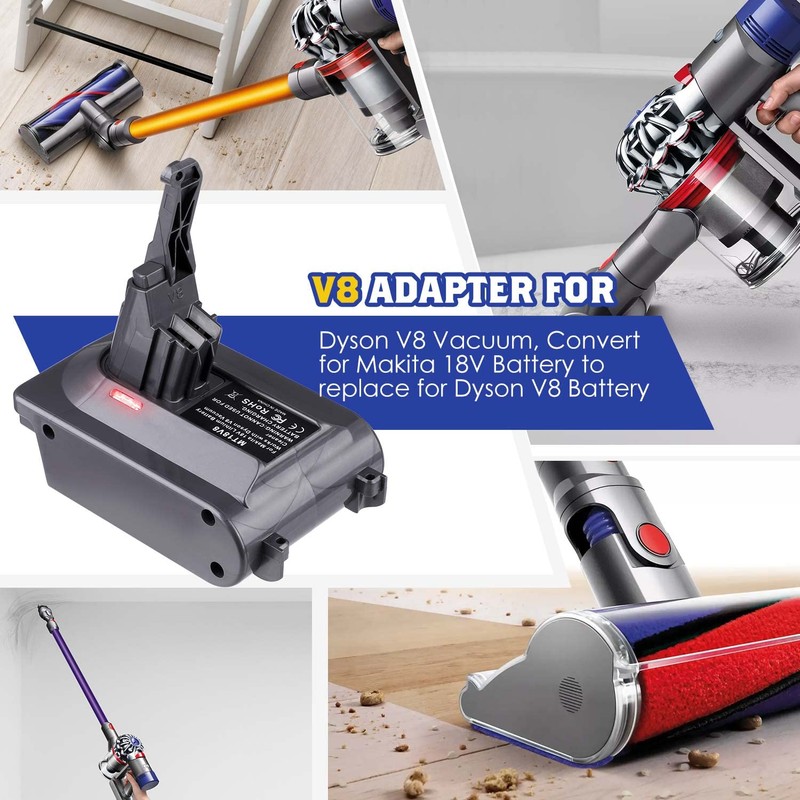 BTRUI for Dyson V8 SV10 Battery Adapter for Makita 18V