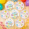Easter Paper Plates Colorful Eggs Bunny Dessert Plates for Spring