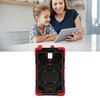 Tablet Case Silicone Hard PC Precise Cutouts Adjustable Strap Rotating