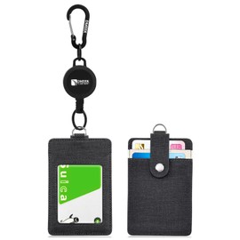 DMEEK Commuter Passcase with Reel, Pass Case, Men's, Women's, Comes with Anti-Fall Band, ID Card Holder for Kids, Unisex, Horizontal & Vertical, Commuter Holder, Reel, Extendable, Double-Sided, IC