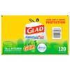 Glad Glad Forceflexplus 13-Gallon Tall Kitchen Drawstring Trash Bags 120