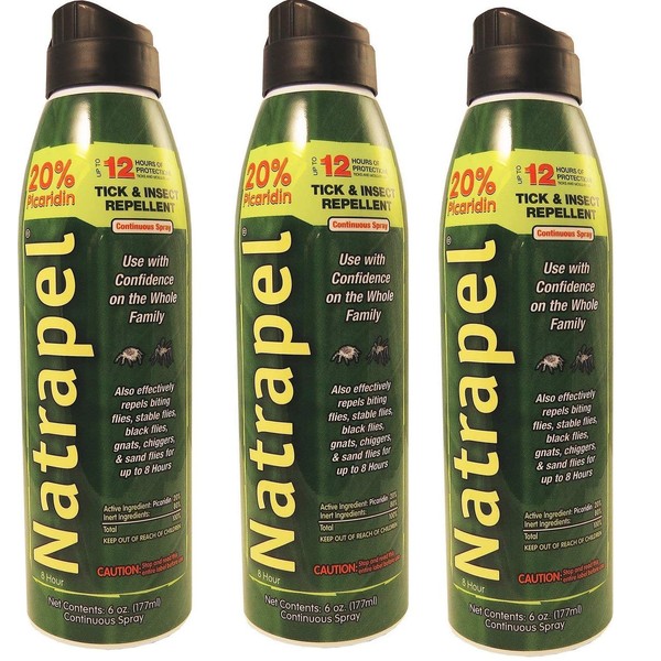 Natrapel 8 Hour Insect Repellent 6oz Spray (3 Pack)