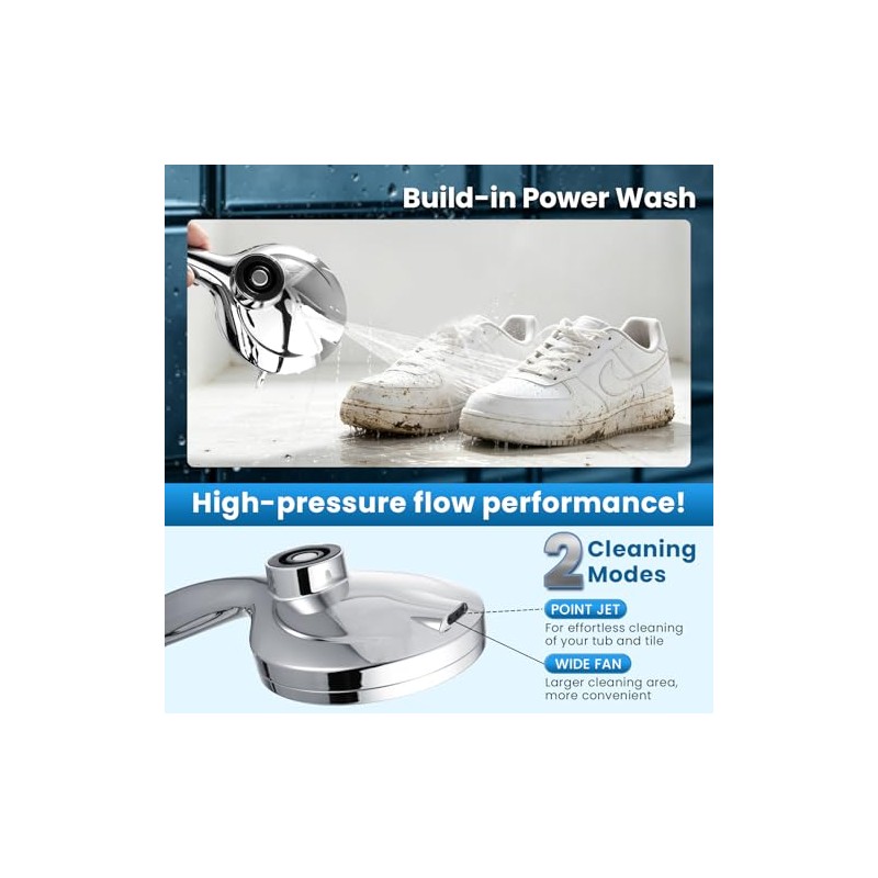 High Pressure Magnetic Shower Head with handheld - 10 Spray