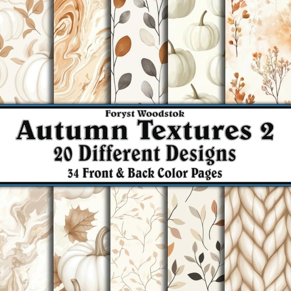 Scrapbook Paper - 34 Front and Back Full Color Sheets: