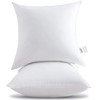HITO 16x16 Pillow Inserts (Set of 2, White)- 100% Cotton