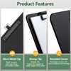 Juvealoe Black Clipboard with Pen Holder, 8.5 x 11 Plastic