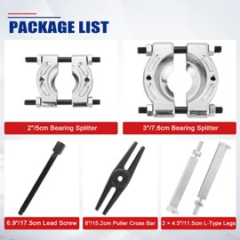 NYXOVA Bearing Puller Set, 5 Ton Capacity Bearing Separator, Pinion Wheel Bearing Removal Kit with 2" and 3" Jaws, Wheel Hub Axle Puller Set, 14PCS Bearing Separator Puller with Case