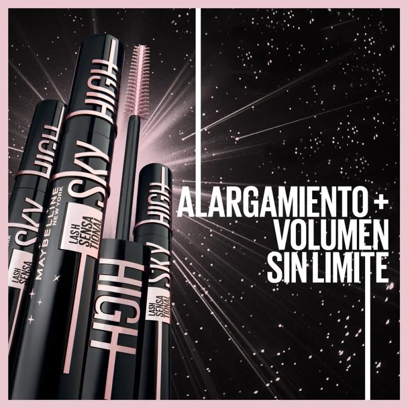 Máscara De Pestañas Lavable Maybelline Sky High Cosmic Black
