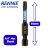 5 x Rennie Tools T25 TX25 Impact Screwdriver Driver Bits