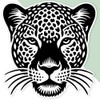 Extra Large 460mm 'Leopard Face' Permanent Sticker Decal for Cars/Windows/Bins/Walls